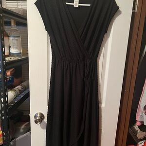 Caution To The Wind Black Midi Dress